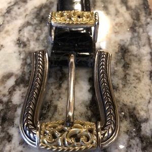 Brighton Two Tone Black/Brown medium belt